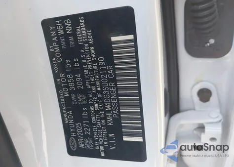 2025 Hyundai Elantra Sel Sport from USA, damaged, VIN KMHLM4DG3SU021190